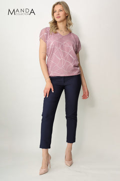 Mauve muslin top-1