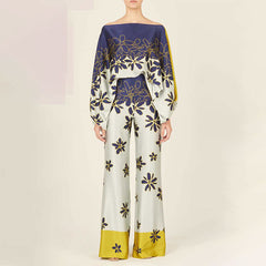 Women’s Off-Shoulder Batwing Sleeve & Wide Leg Two-Piece Set