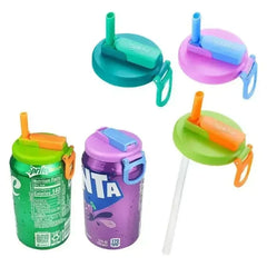 Soda can cover With Straws