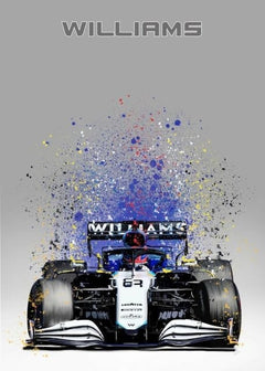 Poster Formel 1  Rennwagen Aquarell · Deko Print ohne Rahmen-5