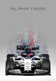 Poster Formel 1  Rennwagen Aquarell · Deko Print ohne Rahmen-9