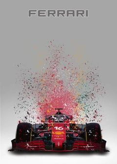 Poster Formel 1  Rennwagen Aquarell · Deko Print ohne Rahmen-7