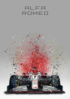 Poster Formel 1  Rennwagen Aquarell · Deko Print ohne Rahmen-8