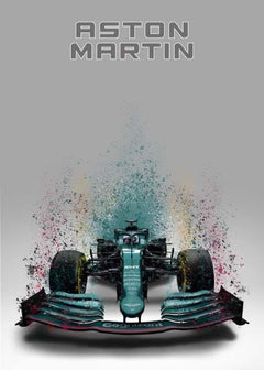 Poster Formel 1  Rennwagen Aquarell · Deko Print ohne Rahmen-4