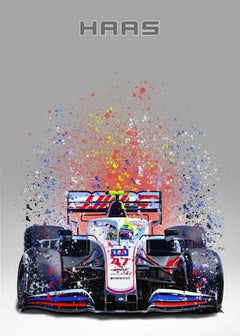 Poster Formel 1  Rennwagen Aquarell · Deko Print ohne Rahmen-3