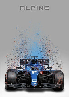 Poster Formel 1  Rennwagen Aquarell · Deko Print ohne Rahmen-2