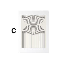 Poster Gesichter Linien und abstrakte Formen als Deko Print ohne Rahmen-4