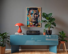 Street Art Fußball Legende Ronaldo · Pop Art Wandbild · Modernes Graffiti Poster ohne Rahmen-3