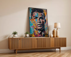 Street Art Fußball Legende Ronaldo · Pop Art Wandbild · Modernes Graffiti Poster ohne Rahmen-4